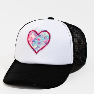 Boutique Black Heart Adjustable Ball Cap Hat